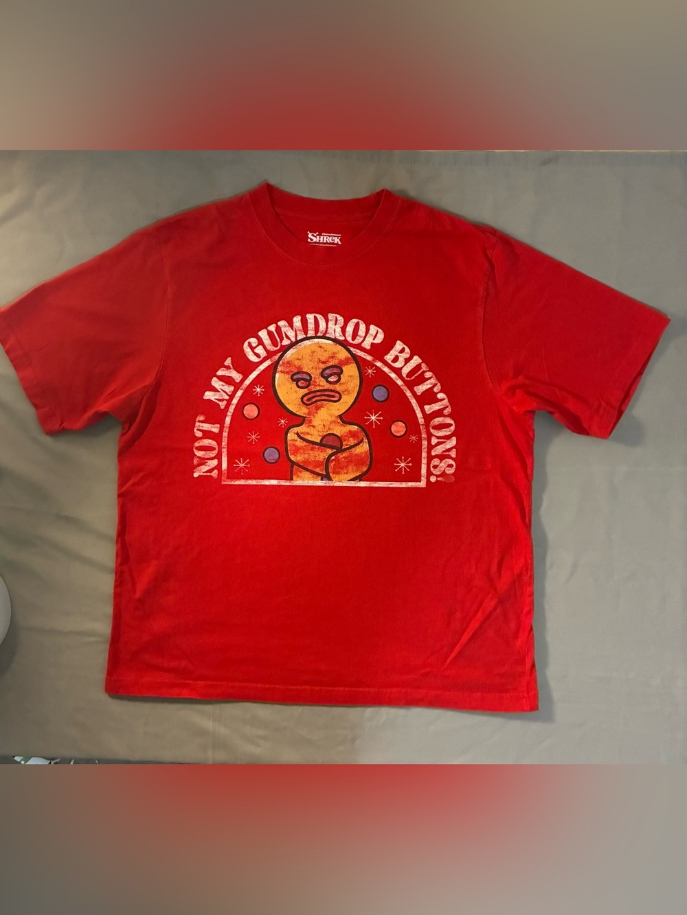DreamWorks Red 'Not My Gumdrop Buttons' Graphic Tee